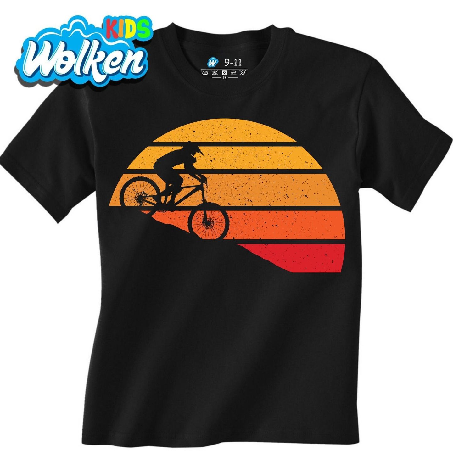 [cz] [produkt] [dětské tričko] [černá] [hlavní] MTB Jízda při Západu Slunce.jpg