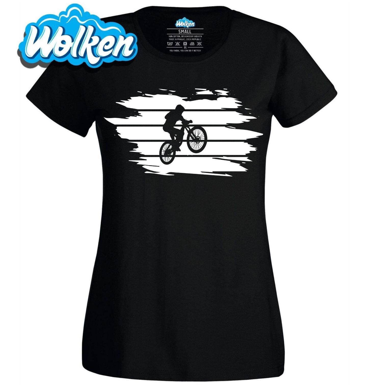 [cz] [produkt] [dámské tričko] [černá] [hlavní] MTB Jízda po Zadním Kole.jpg