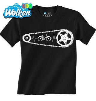 [cz] [produkt] [dětské tričko] [černá] [hlavní] Kardiogram a Řetěz na Kolo.jpg