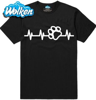 [cz] [produkt] [pánské tričko] [černá] [hlavní] Kardiogram Psí Tlapky.jpg