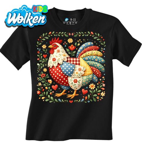 Obrázek produktu Dětské tričko Květinová Slepice Folk