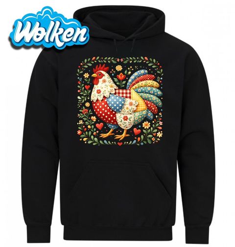 Obrázek produktu Pánská mikina Květinová Slepice Folk