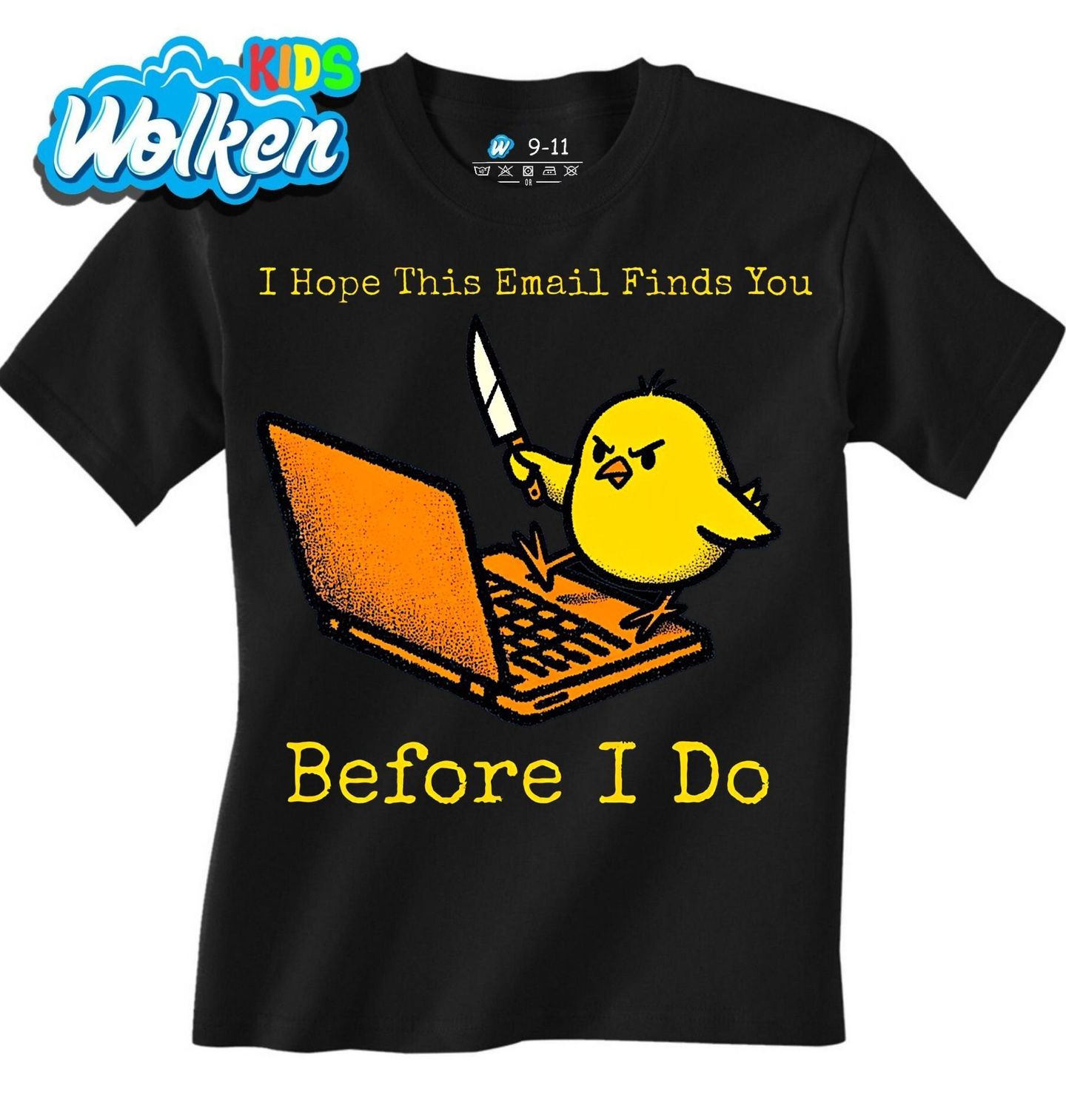 [cz] [produkt] [dětské tričko] [černá] [hlavní] Naštvané Kuře I Hope This Email Finds You Before I Do.jpg