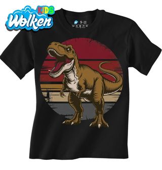 [cz] [produkt] [dětské tričko] [černá] [hlavní] Tyranosaurus Rex Retro.jpg