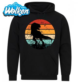 [cz] [produkt] [mikina] [černá] [hlavní] Silueta Tyranosaura Rexe Retro.jpg