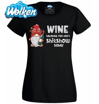 [cz] [produkt] [dámské tričko] [černá] [hlavní] Vánoční Skřítek Milovník Vína.jpg