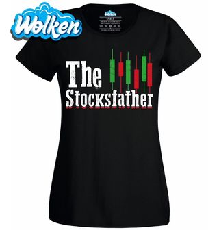 [cz] [produkt] [dámské tričko] [černá] [hlavní] The Stockfather Král Burzy.jpg
