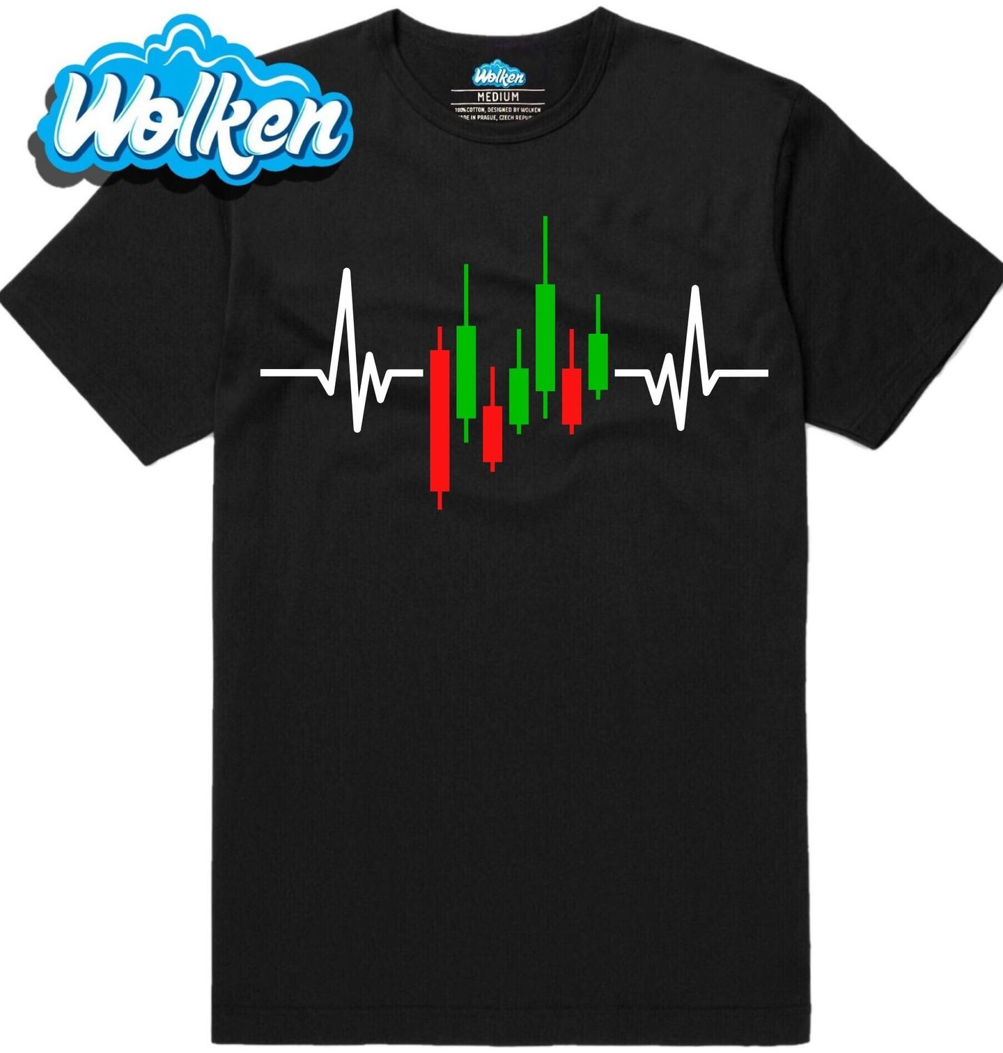 [cz] [produkt] [pánské tričko] [černá] [hlavní] Kardiogram a Burzovní Svíčky.jpg