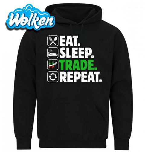 Obrázek produktu Pánská mikina Jez Spi Obchoduj Opakuj Eat Sleep Trade Repeat
