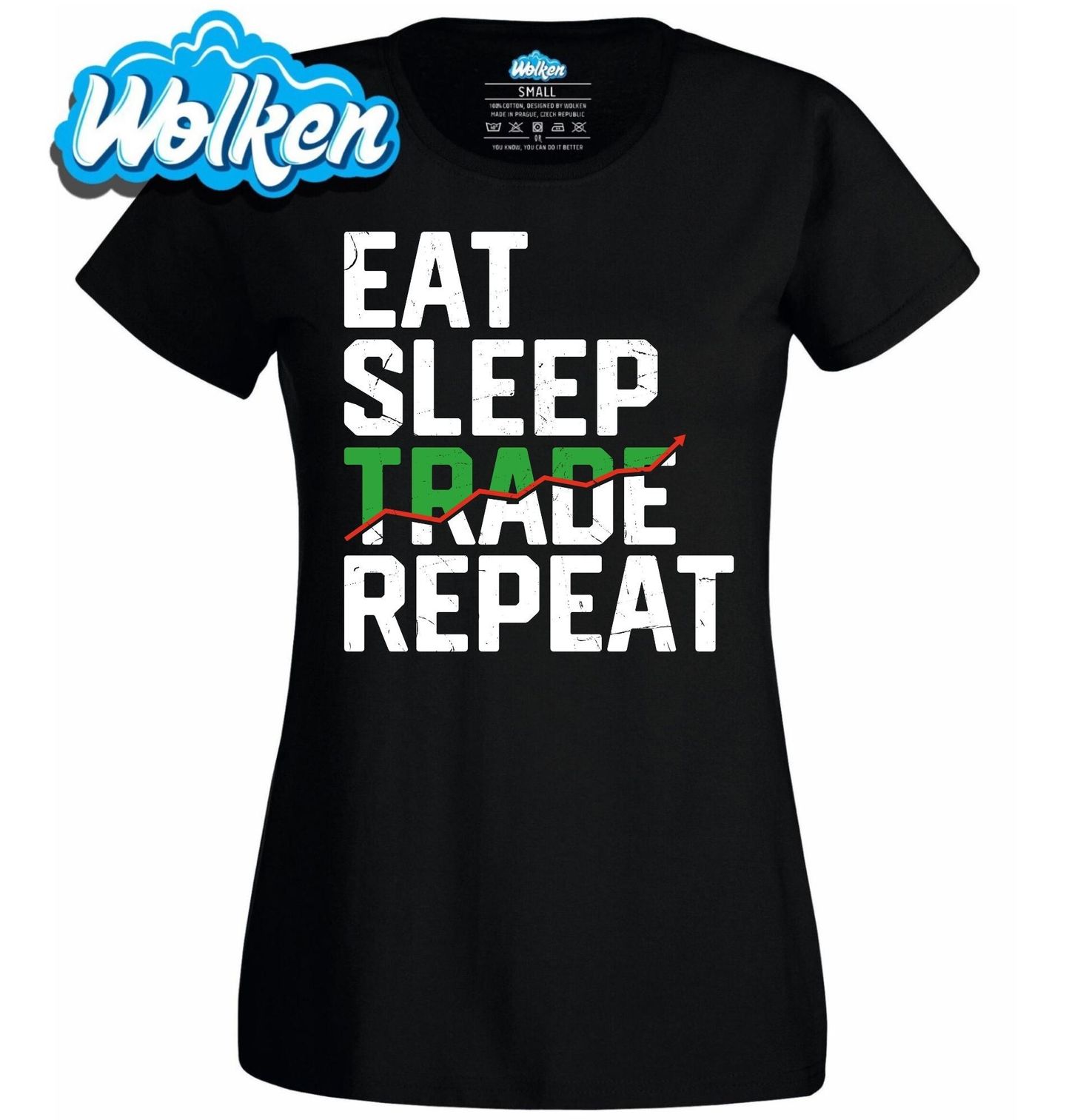 [cz] [produkt] [dámské tričko] [černá] [hlavní] Jez Spi Opakuj Investuj Eat Sleep Trade Repeat.jpg