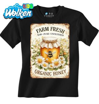 [cz] [produkt] [dětské tričko] [černá] [hlavní] Farmářský Med Vintage.jpg