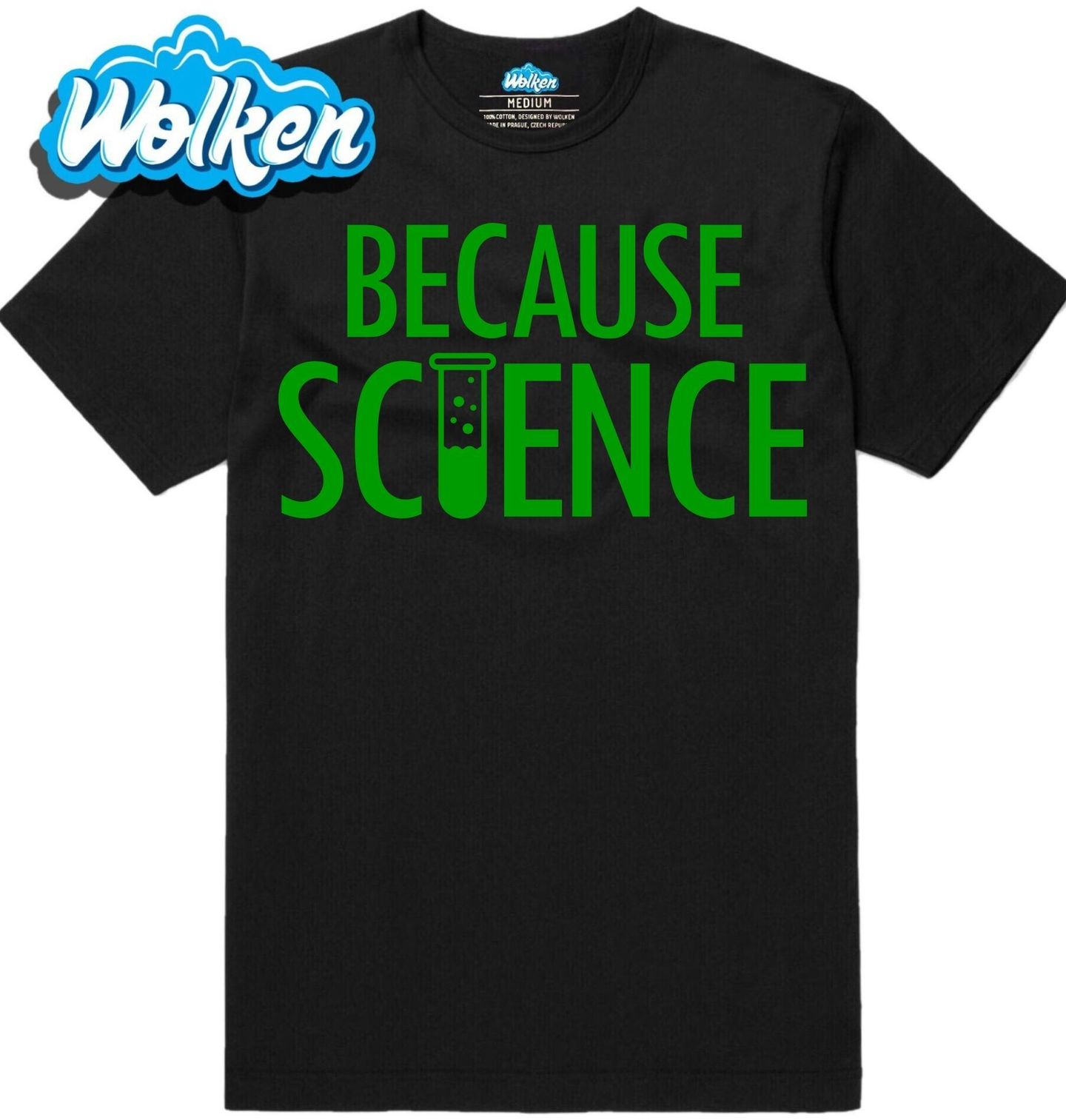 [cz] [produkt] [pánské tričko] [černá] [hlavní] Protože Věda Because Science.jpg
