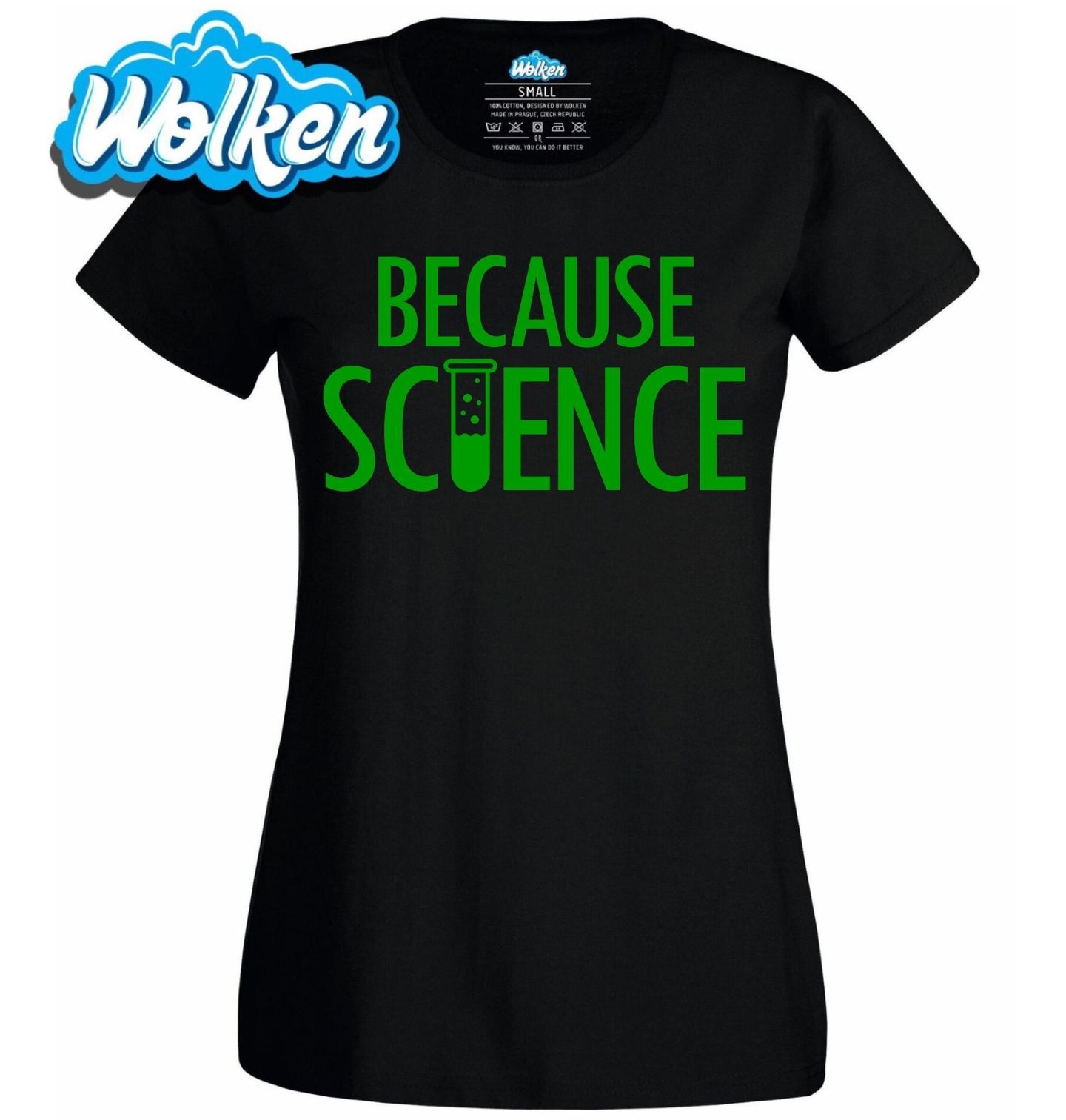 [cz] [produkt] [dámské tričko] [černá] [hlavní] Protože Věda Because Science.jpg