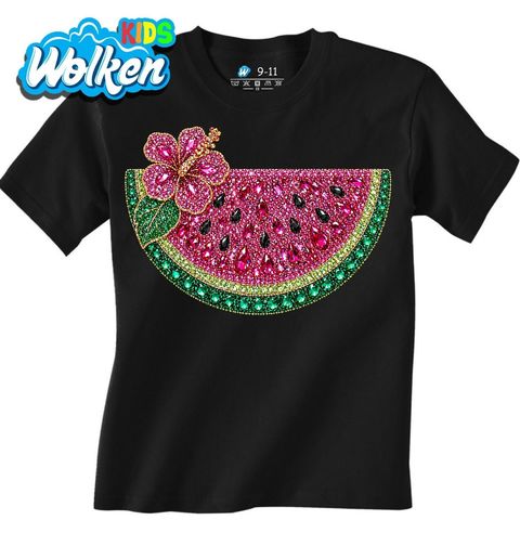 Obrázek produktu Dětské tričko Třpytivý Meloun s Květem Ibišku Rhinestone