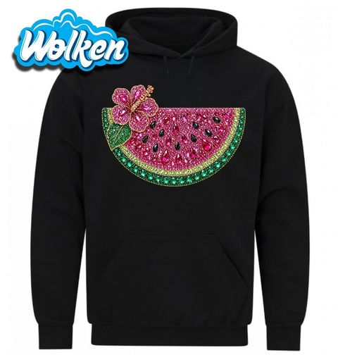 Obrázek produktu Pánská mikina Třpytivý Meloun s Květem Ibišku Rhinestone