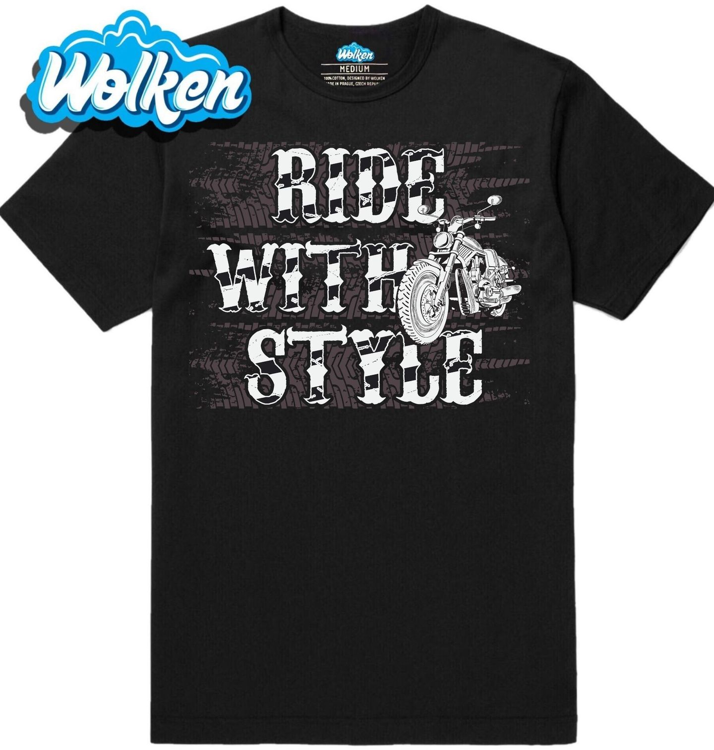 [cz] [produkt] [pánské tričko] [černá] [hlavní] Jezdi ve Velkém Stylu.jpg
