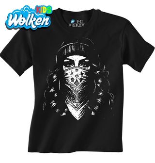 [cz] [produkt] [dětské tričko] [černá] [hlavní] Gangsta Rebelka se Šátkem.jpg