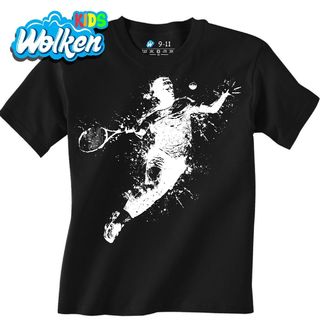 [cz] [produkt] [dětské tričko] [černá] [hlavní] Tenista při Odpalu.jpg