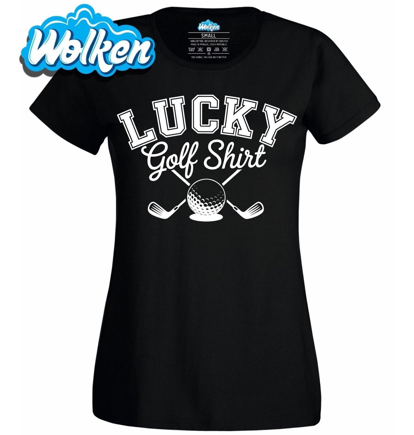 [cz] [produkt] [dámské tričko] [černá] [hlavní] Šťastné Golfové Tričko Lucky Golf Shirt.jpg