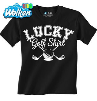 [cz] [produkt] [dětské tričko] [černá] [hlavní] Šťastné Golfové Tričko Lucky Golf Shirt.jpg