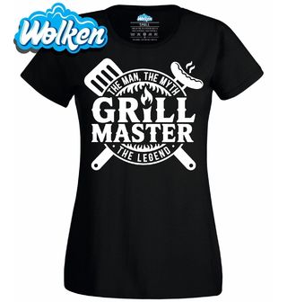 [cz] [produkt] [dámské tričko] [černá] [hlavní] Legenda u Grilu The Man The Myth Grill Master.jpg