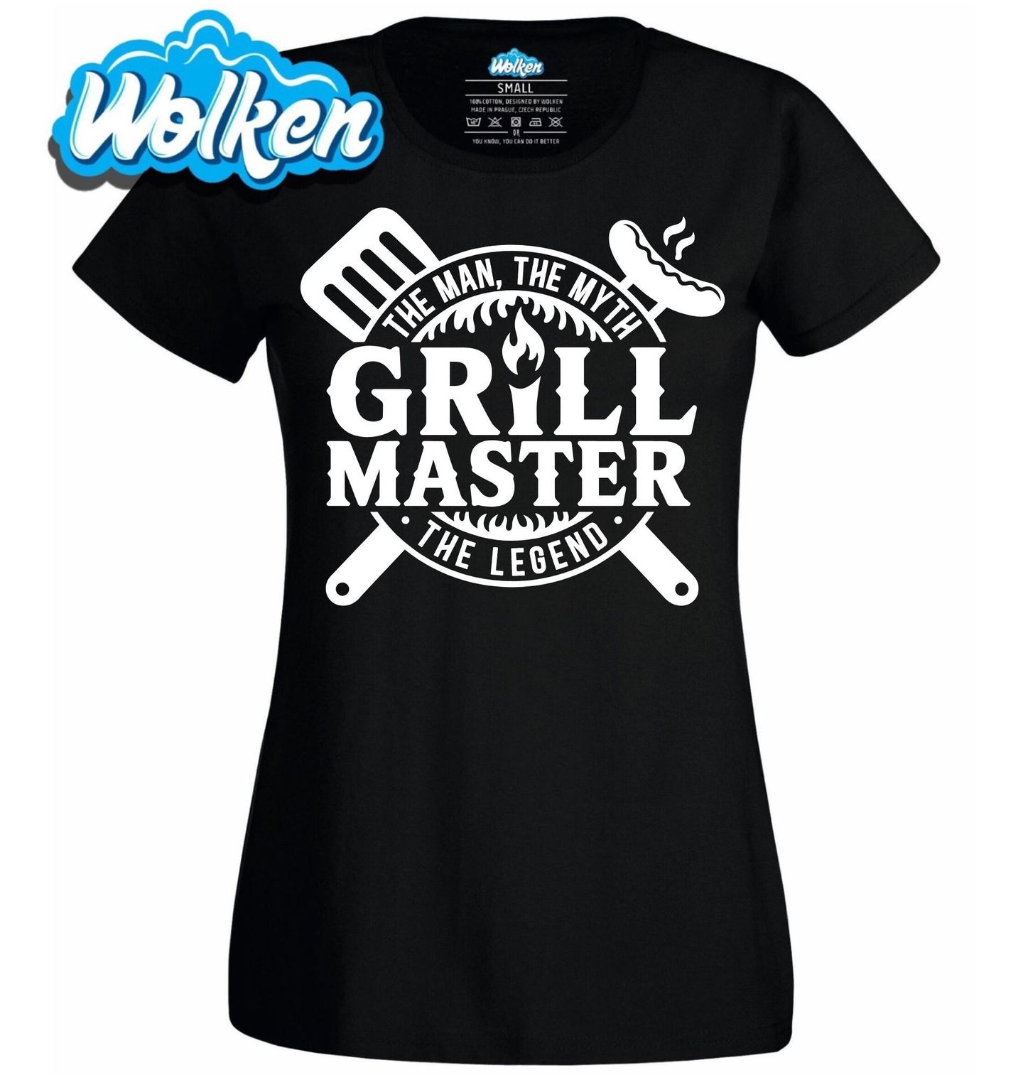 [cz] [produkt] [dámské tričko] [černá] [hlavní] Legenda u Grilu The Man The Myth Grill Master.jpg