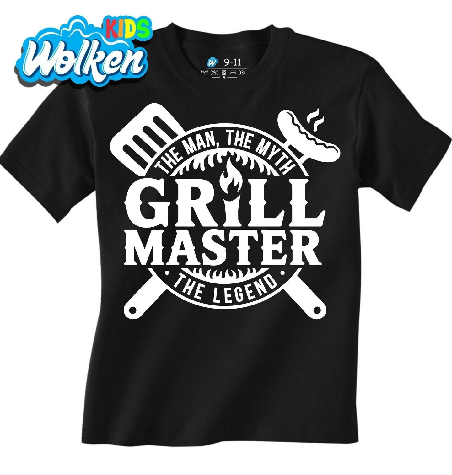 [cz] [produkt] [dětské tričko] [černá] [hlavní] Legenda u Grilu The Man The Myth Grill Master.jpg