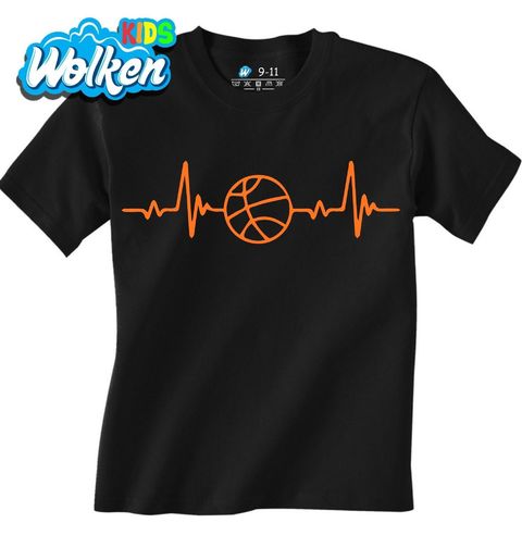 Obrázek produktu Dětské tričko Oranžový Kardiogram a Basketbalový Míč