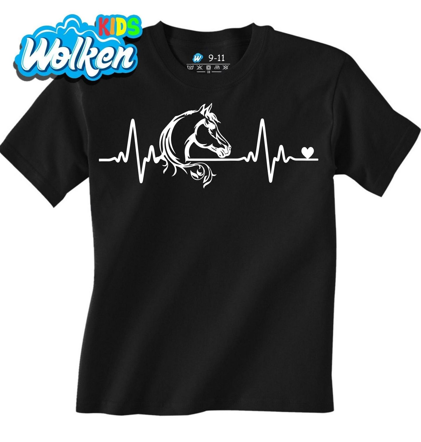 [cz] [produkt] [dětské tričko] [černá] [hlavní] Kardiogram pro Milovníky Koní.jpg