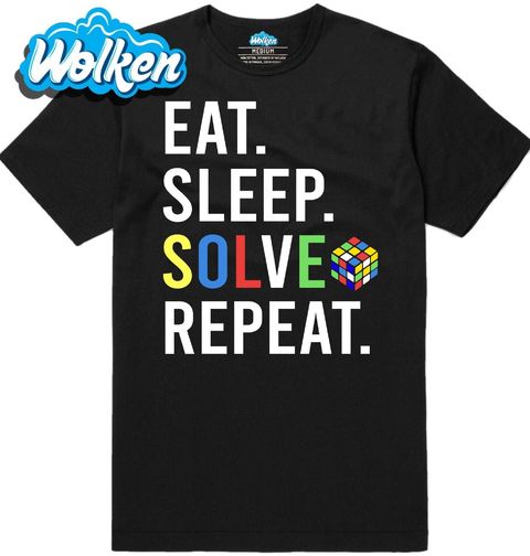 Obrázek produktu Pánské tričko Jez Spi Slož Opakuj Eat Sleep Solve Repeat