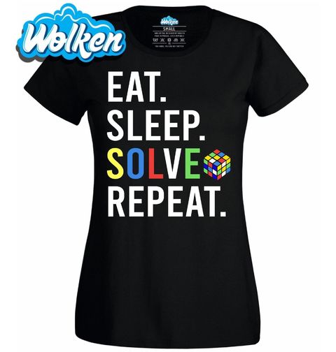 Obrázek produktu Dámské tričko Jez Spi Slož Opakuj Eat Sleep Solve Repeat