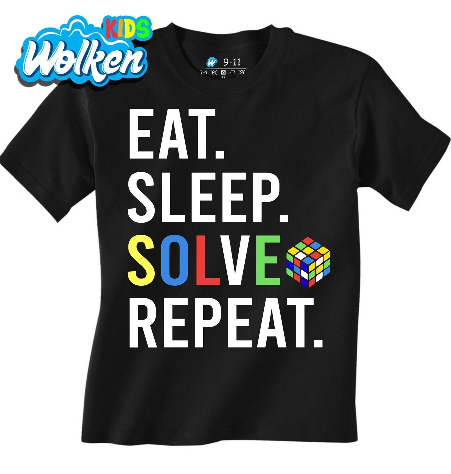 [cz] [produkt] [dětské tričko] [černá] [hlavní] Jez Spi Slož Opakuj Eat Sleep Solve Repeat.jpg