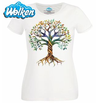 [cz] [produkt] [dámské tričko] [bílá] [hlavní] Akvarelový Barevný Strom Života.jpg