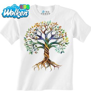 [cz] [produkt] [dětské tričko] [bílá] [hlavní] Akvarelový Barevný Strom Života.jpg