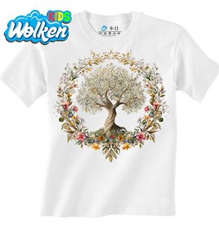 [cz] [produkt] [dětské tričko] [bílá] [hlavní] Strom Života v Květinovém Věnci.jpg