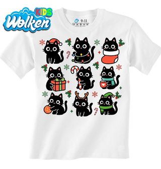 [cz] [produkt] [dětské tričko] [bílá] [hlavní] Veselé Vánoční Kočky.jpg
