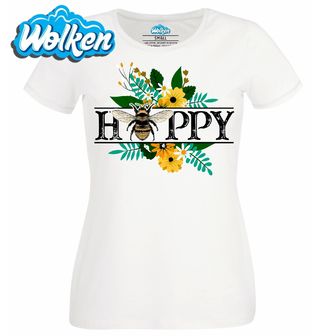 [cz] [produkt] [dámské tričko] [bílá] [hlavní] Bee Happy Včelí Radost.jpg
