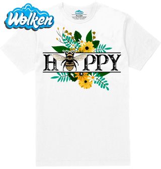 [cz] [produkt] [pánské tričko] [bílá] [hlavní] Bee Happy Včelí Radost.jpg