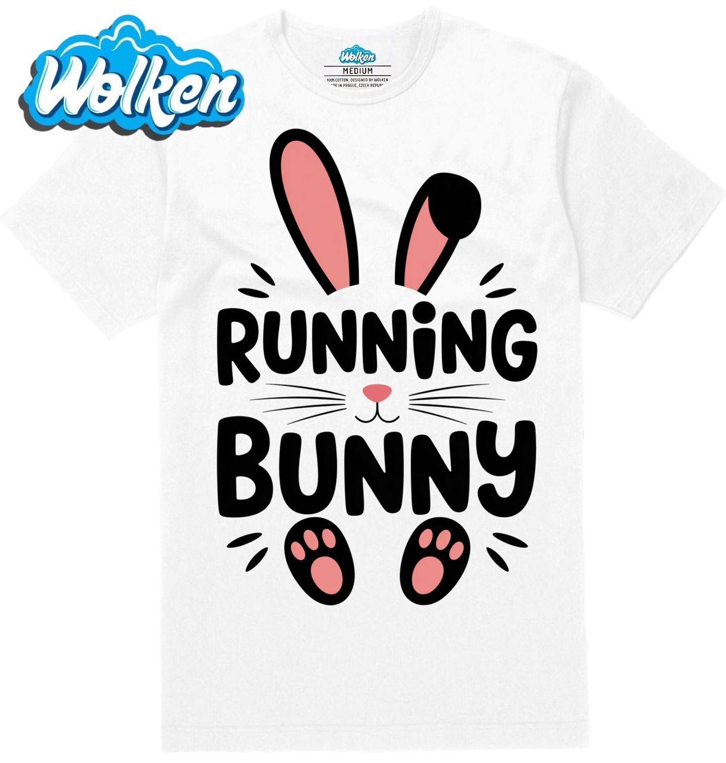 [cz] [produkt] [pánské tričko] [bílá] [hlavní] Running Bunny Běžící Králíček.jpg