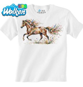 [cz] [produkt] [dětské tričko] [bílá] [hlavní] Kůň z Květin.jpg