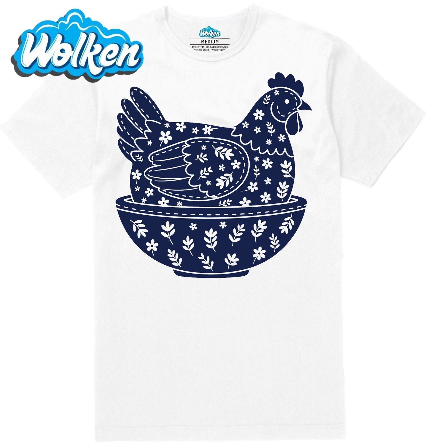 [cz] [produkt] [pánské tričko] [bílá] [hlavní] Lidová Slepice Folk.jpg