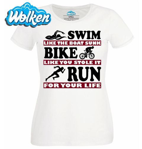 Obrázek produktu Dámské tričko Swim Bike Run Plav Jeď Běž Triatlon