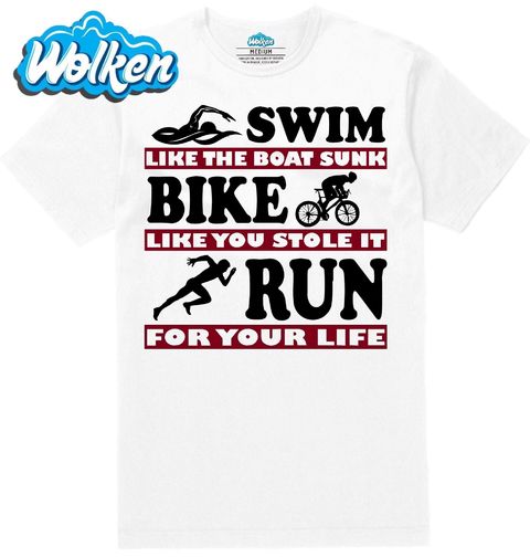 Obrázek produktu Pánské tričko Swim Bike Run Plav Jeď Běž Triatlon