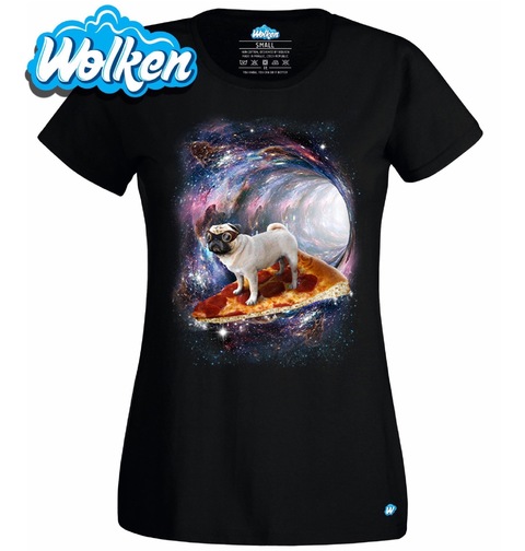 Obrázek produktu Dámské tričko Vesmírný surfař Mops 