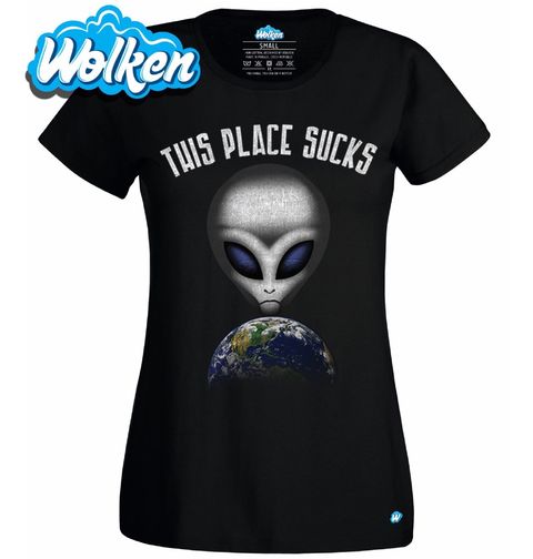 Obrázek produktu Dámské tričko Zklamaný Mimozemšťan Země je v Háji