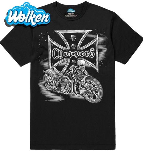 Obrázek produktu Pánské tričko Choppers Skeleton Kostlivec na Motorce