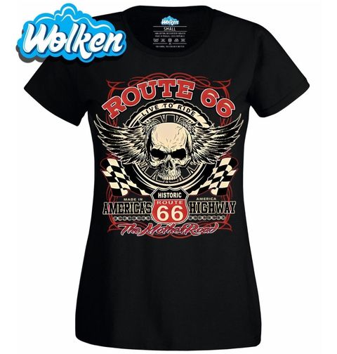 Obrázek produktu Dámské tričko Route 66 Okřídlená lebka