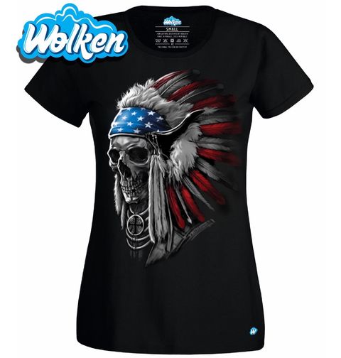 Obrázek produktu Dámské tričko Lebka Amerického Indiánského Náčelníka
