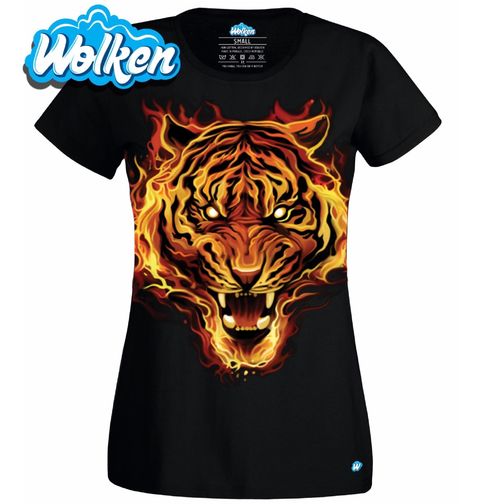 Obrázek produktu Dámské tričko Bengálský Tygr v Plamenech