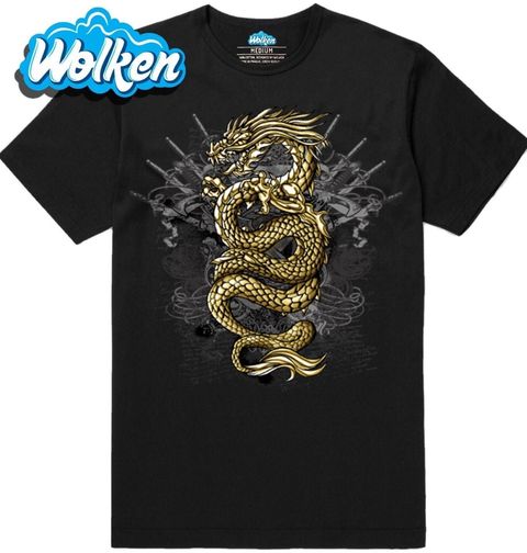 Obrázek produktu Pánské tričko Mytický Zlatý Drak